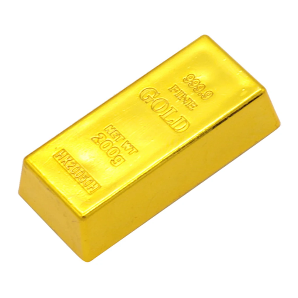 

Creative Fake Gold Bar Bullion Door Stop Heavy Brick Paperweight Movie Props