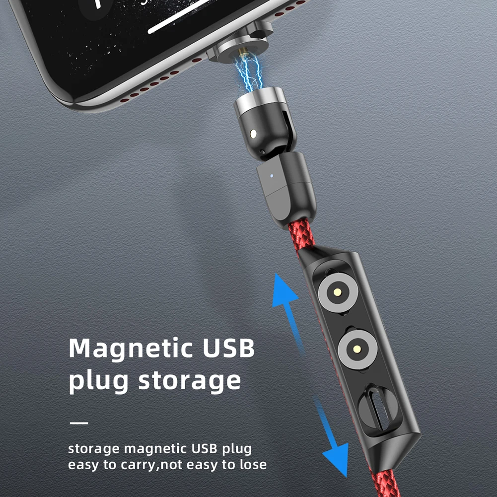 

3 in 1 Cable Plug Case Portable Magnet Magnetic Charger Connector Storage Box for Outdoor Mobile Phone Decoration