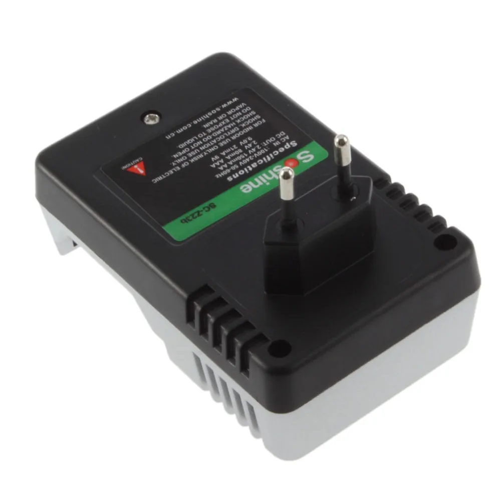 Soshine Rechargeable Battery Charger AA AAA 9V Ni-MH Ni-Cd Batteries Wall Desk Charging Chargers for Travel EU Plug Wholesale |