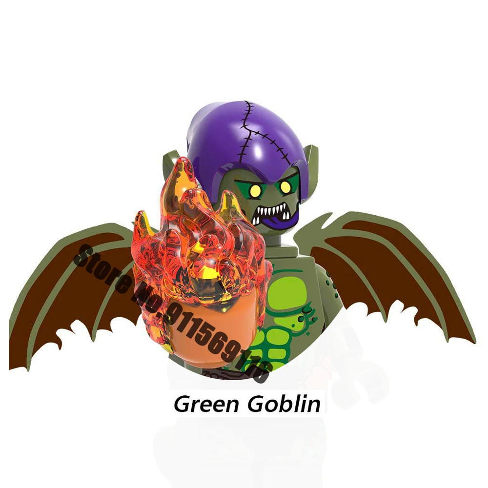 Disney Superheroes Spider-Gwen Mysterio Miles Morales Spiderman Building Blocks Doctor Octopus Lizard Action Figures Kids Toys | Игрушки и