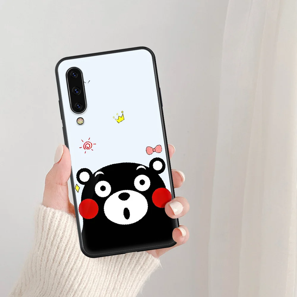 

Japanese Cute Kumamon Phone Case For Samsung Galaxy A 5 7 8 10 20 20E 21S 30 30S 40 50 51 70 71 black Coque 3D Etui Soft Shell