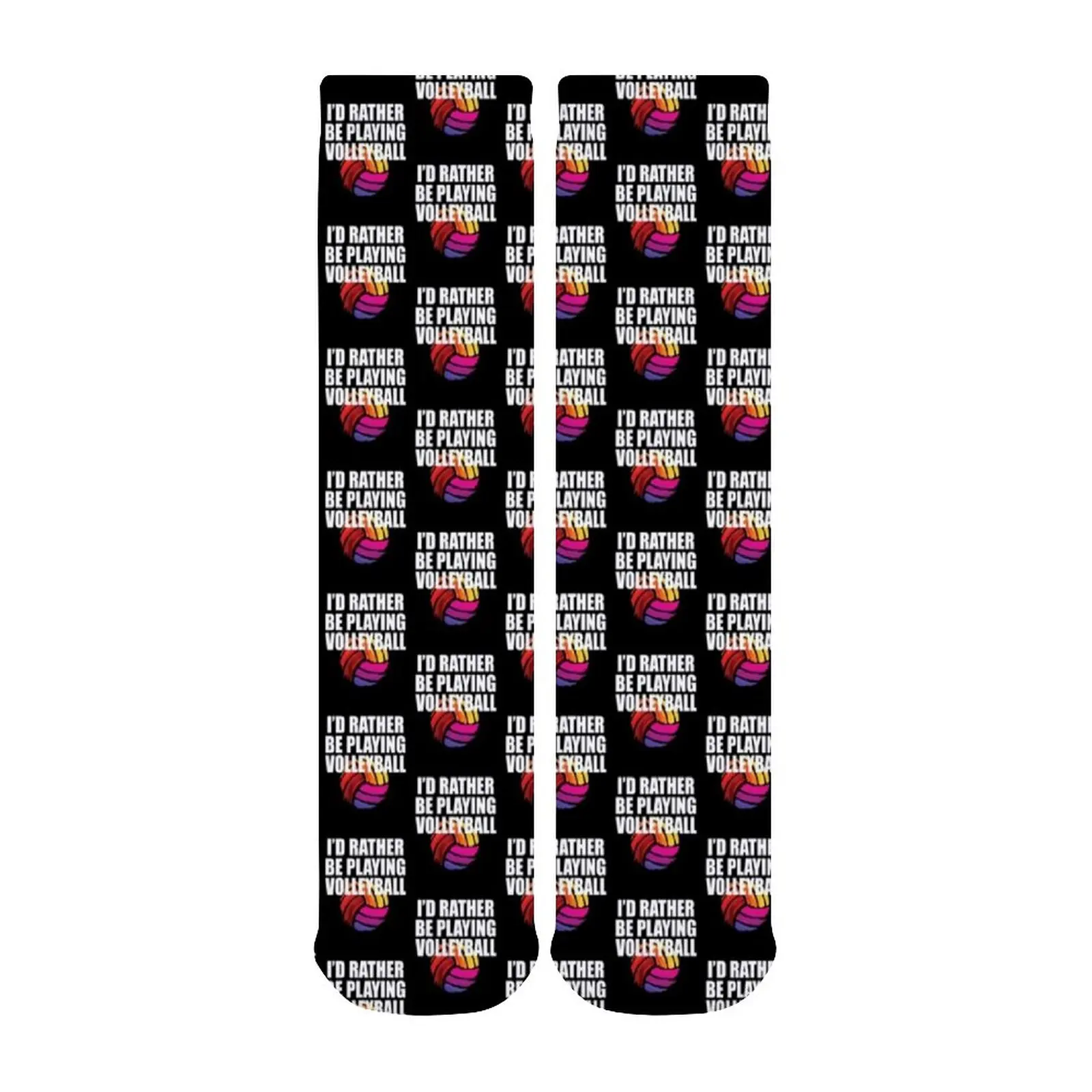 

Volleyball Socks Ladies Large Chemical Fiber Stockings Printed Gym Non Skid Colorful Socks