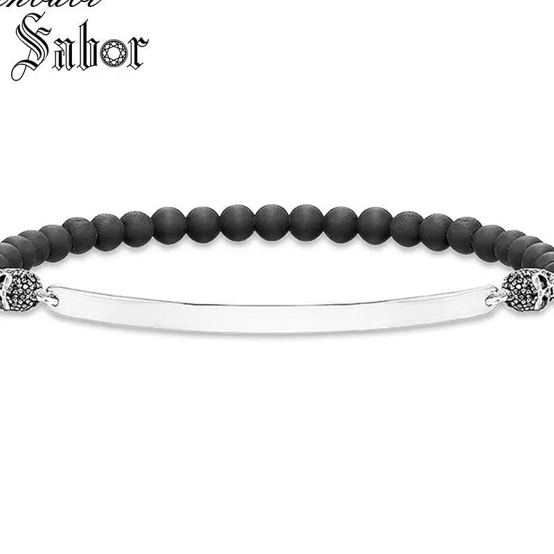 Кожаный браслет thomas с черепом и скелетом Rebel серебряного цвета ювелирные изделия