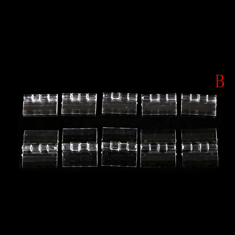 10 шт. Пластик складывающиеся петли прозрачная петля долговечный прозрачный