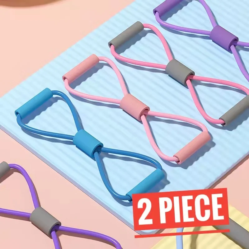 

Fitness Equipment Women Arm Power Training Tension Belt for Home Gym Exercise Boxing Accessories Yoga Resistance Rubber Band TWO