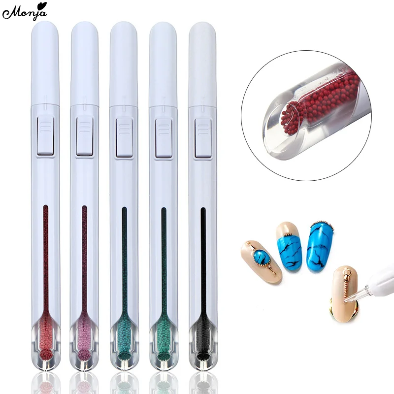 Monja 5 цветов бусины для ногтей выбор дозировка перьевая ручка