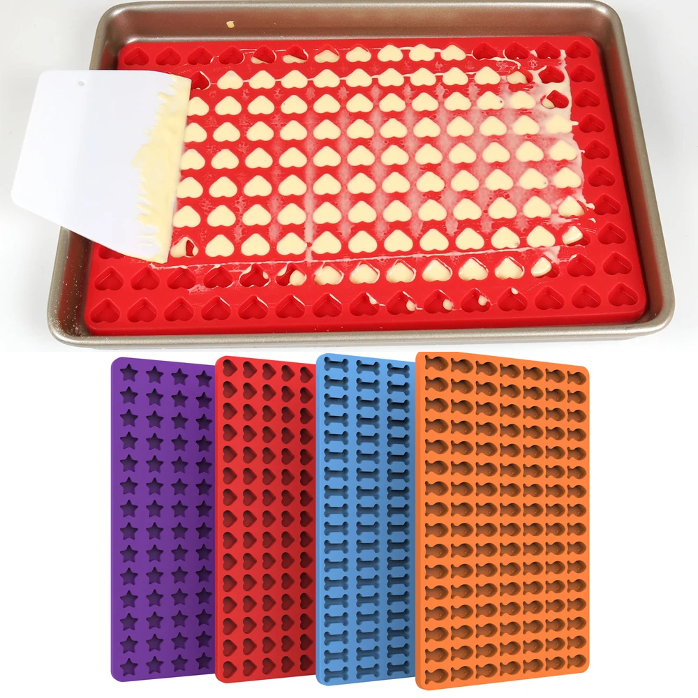 Мини Сердце рыбы круглые звезды коврик для выпечки Силиконовые Собака формы