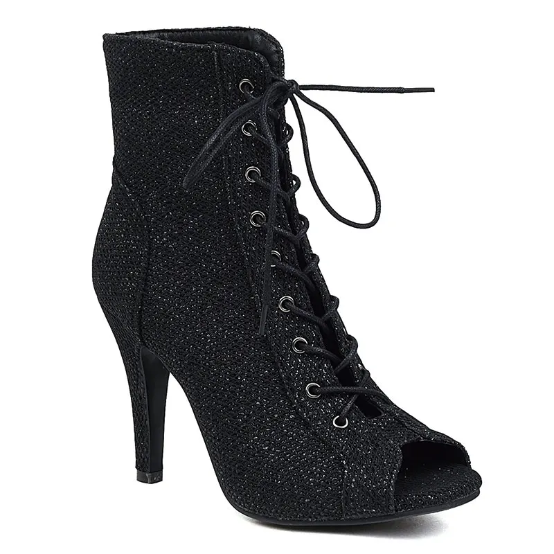 Sgesvier Summer Ankle Sandals Party Woman Sexy stilettos High Heels Women Latin dance heels shoes Women Boots Latin Ballroom