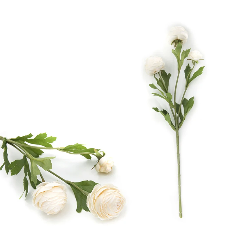 Искусственные искусственные пионы Шелковый цветок Ranunculus для невесты домашний