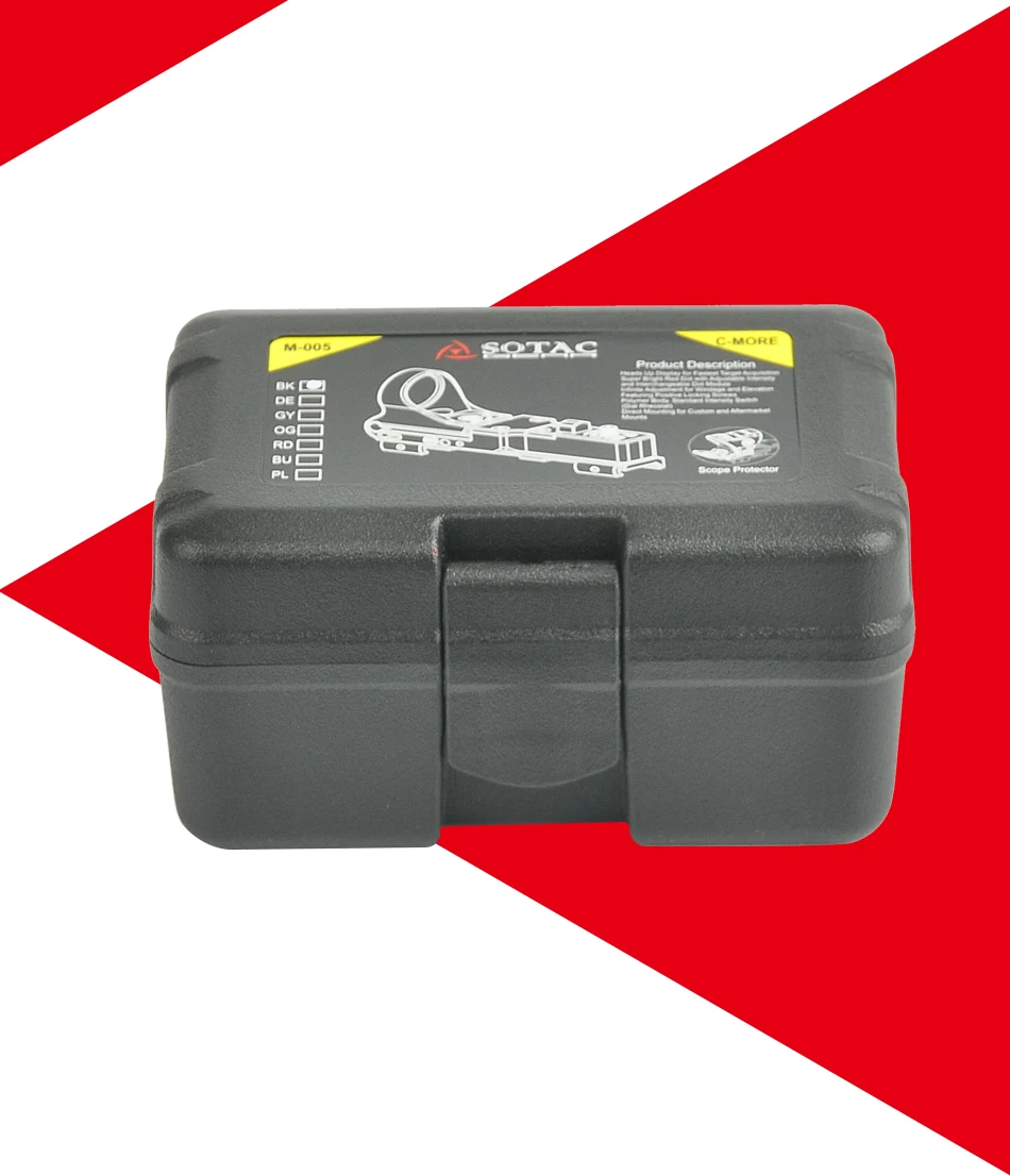Тактический Красный точечный прицел EX 182 Element SeeMore Railway Reflex Sight C-MORE с красным и зеленым освещением для страйкбола