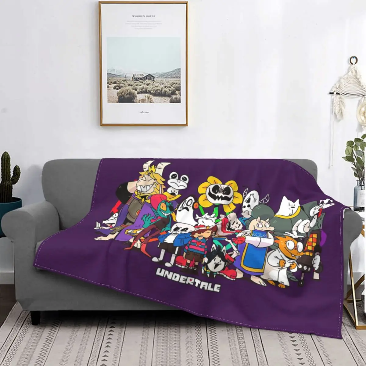 

Undertale Adventure-Manta a cuadros para cama, cubrecamas, fundas para sofá y cama, doble, a cuadros