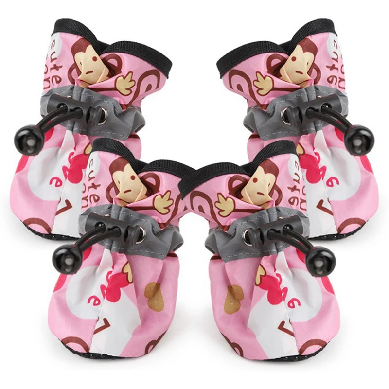 

Universal Waterproof Rain Boots Monkey Pattern Shoes Cute Summer Breathable Shoes Pet Foot Covers Wear-resistant Dog Shoes