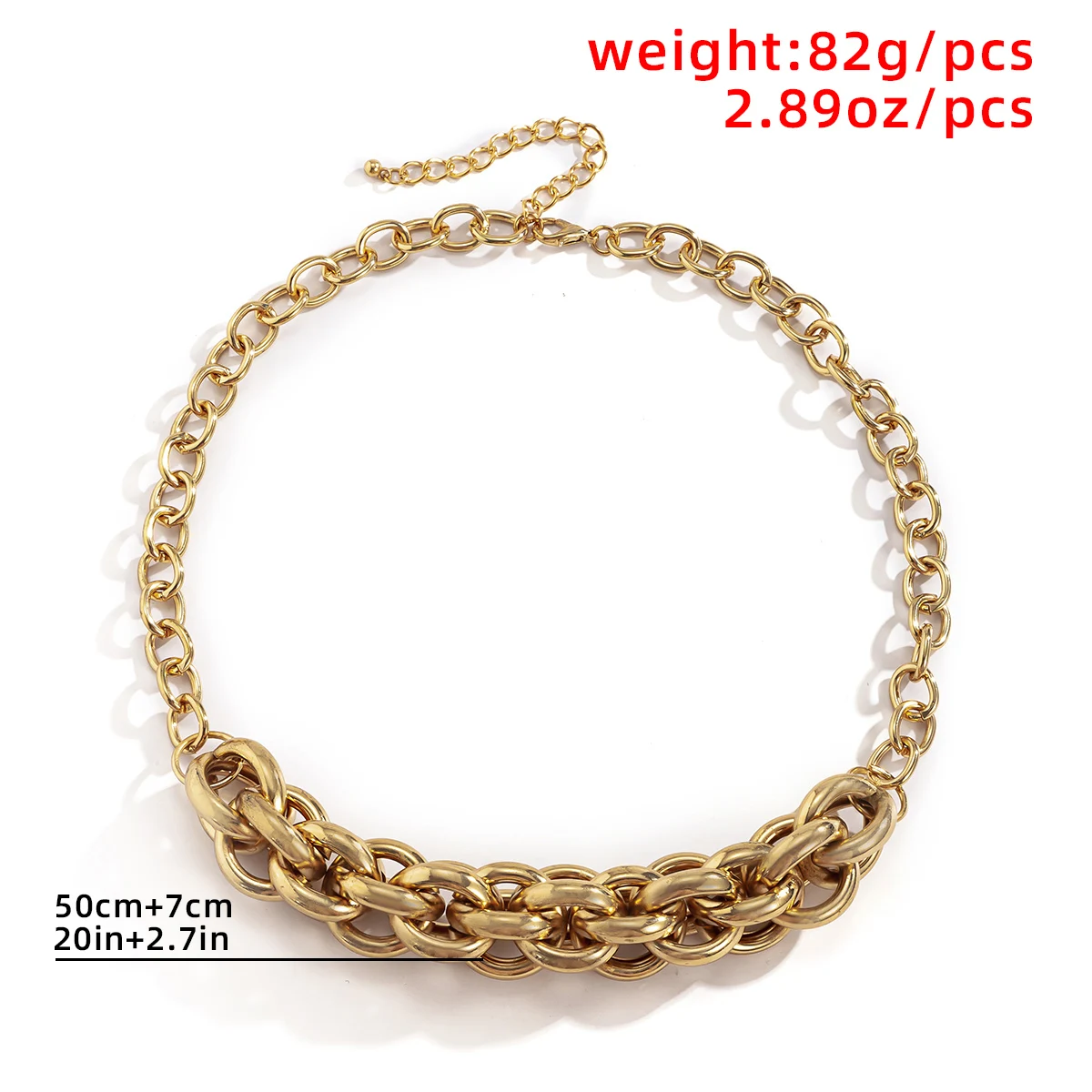 

Salircon Punk Big Chunky Choker Necklace for Women Men Vintage Gold Color Thick Heavy Chain on the Neck Goth Necklace Jewelry