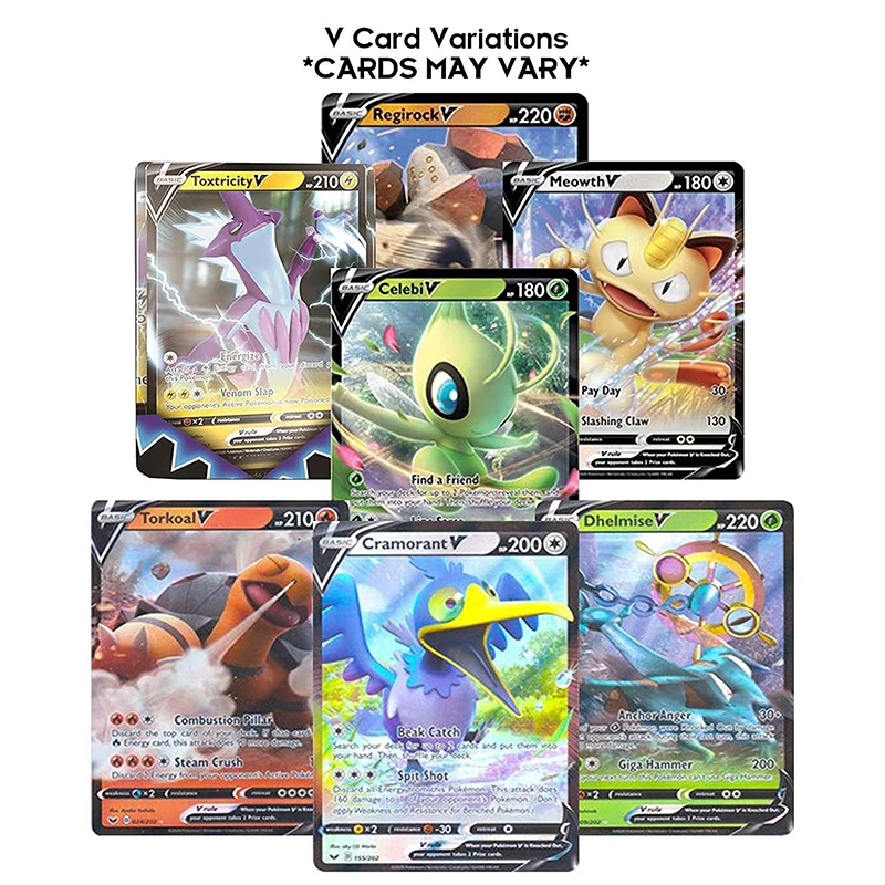 

Newest 324Pcs Pokemon Cards TCG: Sword & Shield Rebel clash Pokemon Booster Box Collectible Tradiner Card Game toy for children