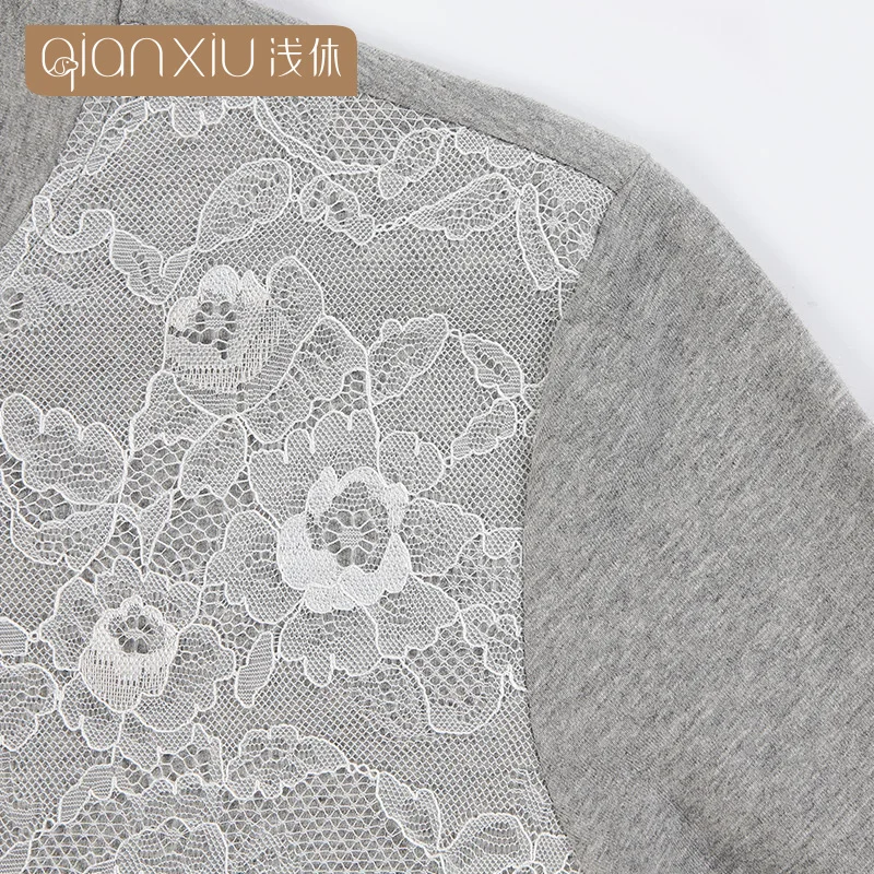 

Qianxiu Pyjama Femme Spring Full Length Onesie Fashion Cardigan Combinaison Pyjama 1601