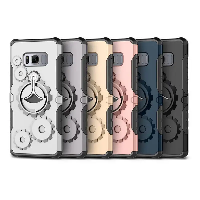 

New product 2017 phone accessories mobile wheel gear pc plastic tpu case for samsung galaxy s8 sport armband for samsung case s8