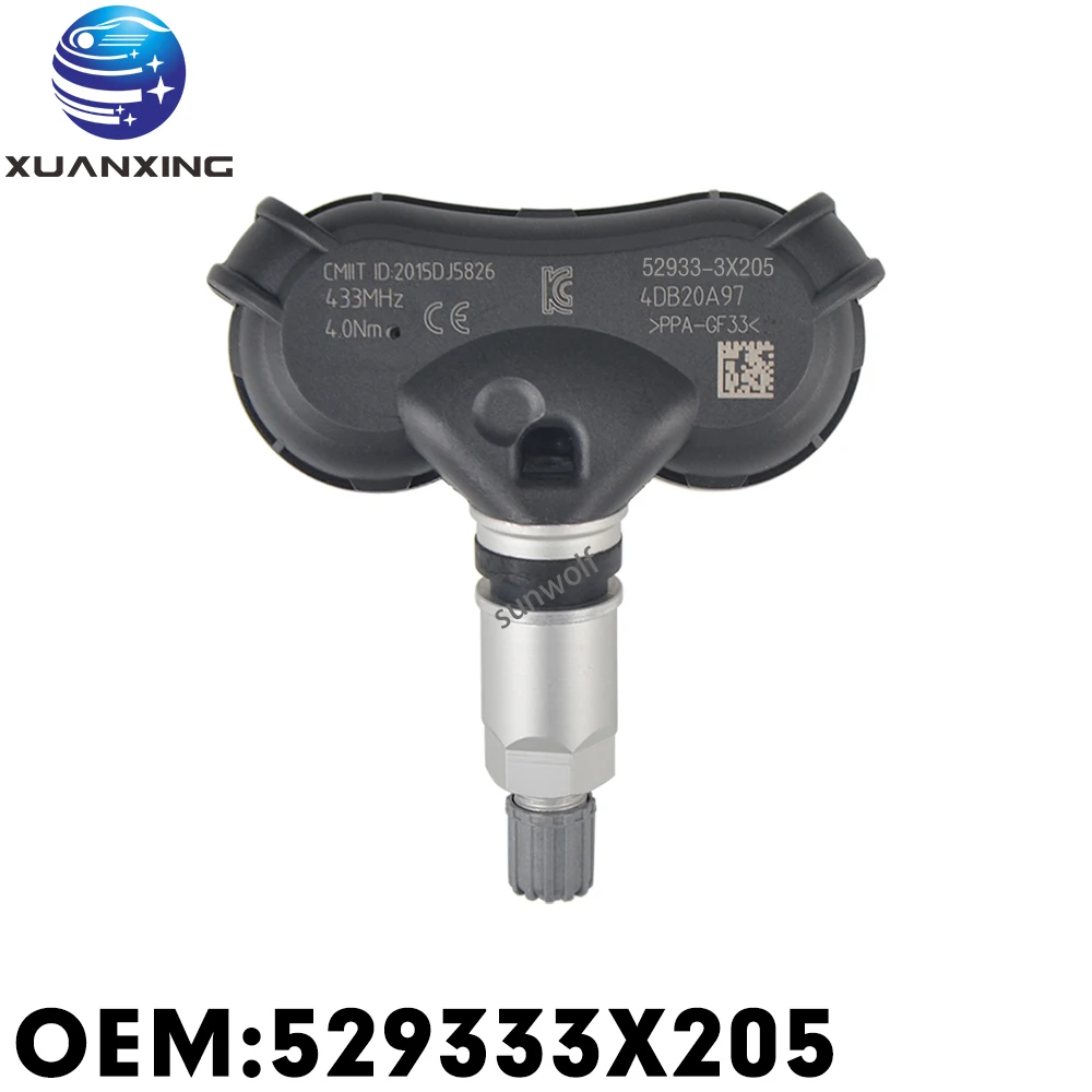 

52933-3X205 Tire Pressure Sensor Monitoring System TPMS 315Mhz Fits Kia Hyundai Elantra 529333X205
