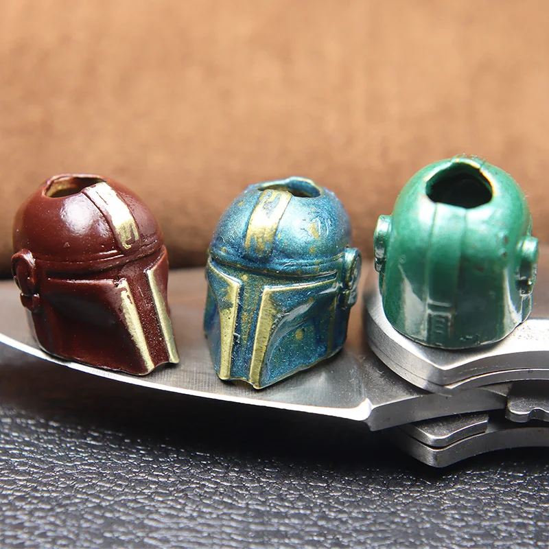 Alien шлем складной нож бусина Паракорд тканый шнурок брелок Подвески латунь