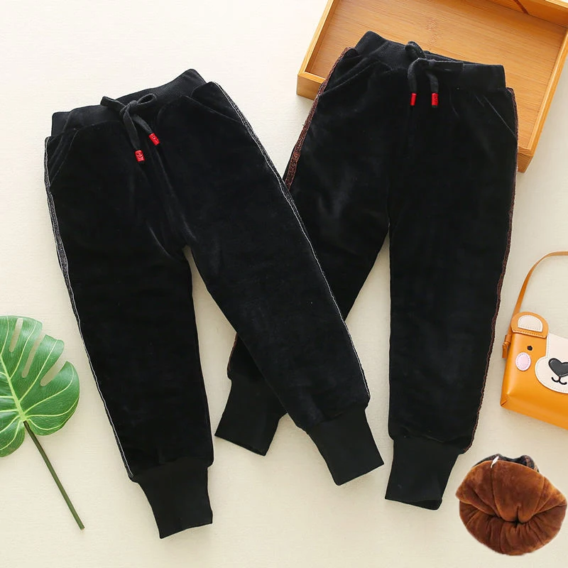 2019 г. зимние штаны для мальчиков новые детские повседневные хлопковые плотные