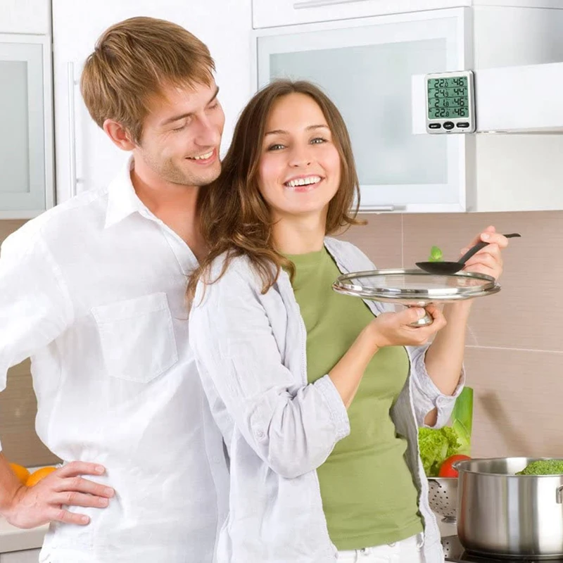 

Wireless Digital Thermometer Hygrometer with 3 Remote Sensors LCD Digital Indoor Outdoor Humidity Temperature Meter