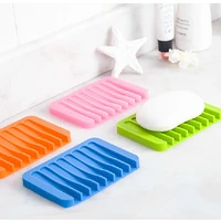 bathroom soap dish with drain water soap container toilet soap box tray stand drain bath tools soap holder dishes for soap pads