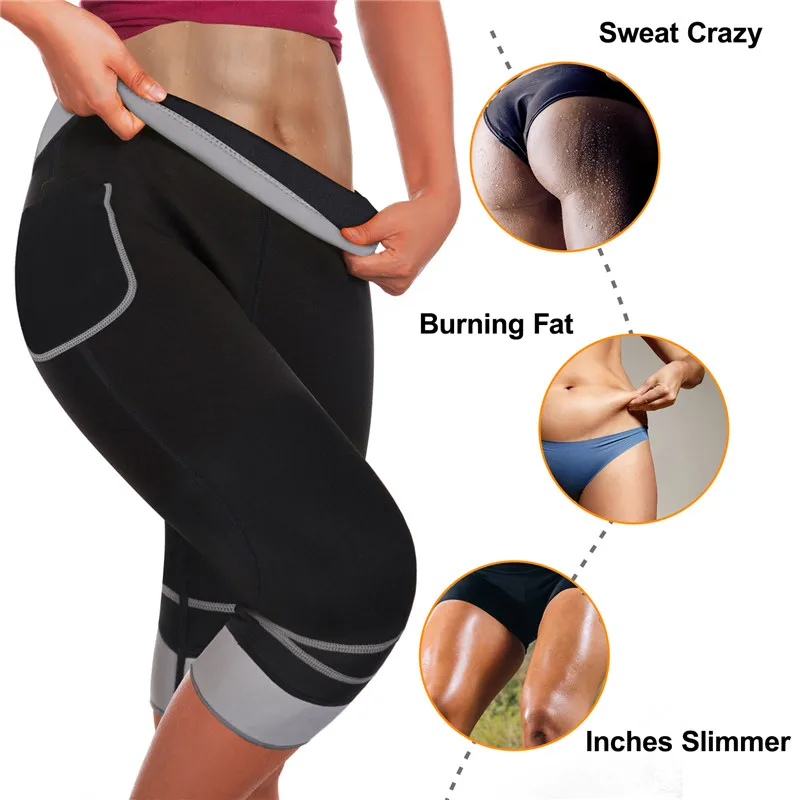 Junlan Women Fat Burning Pants Waist Trainer Body Shapers Neoprene Reducing Shorts Thigh Bottom Shapewear for Weight Loss