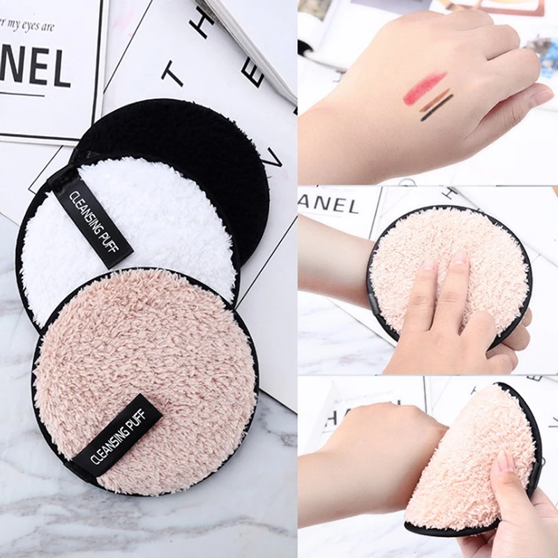 

1pc Makeup Removal Towel Sponge Flutter Wash Cleaning Flapping Wet Sponge Face Cleaner Makeup Remover Towel