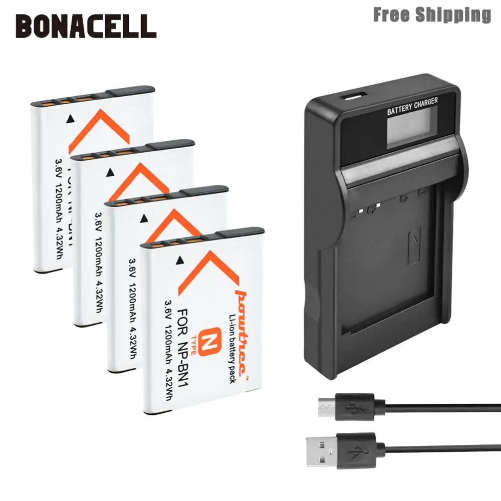 Батарейка Bonacell для камеры Sony TX9 WX100 TX5 WX5C W620 W630 W670 TX100 L50 1200 мАч|Цифровые