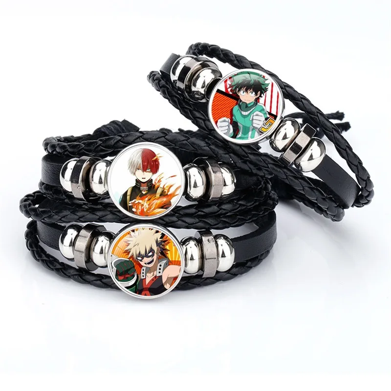 

2021 Hot Sale Anime My Hero Academia Charm Hand Chain Wristband Wrist Strap Bracelet Jewelry Ornament Gift for Boys and Girls
