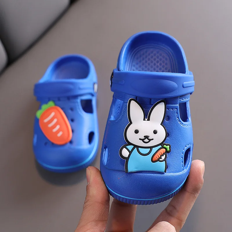 

Children's Slippers Summer Baby Sandals and Slippers Non-slip Rabbit Cute Soft Beach Home EVA Baby Hole Shoes Boys and Girls