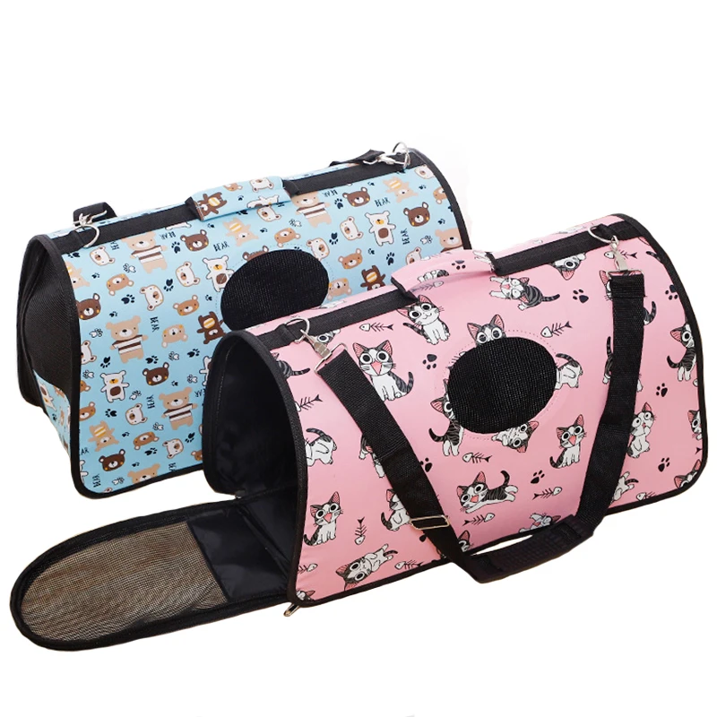 

Переноска для домашних питомцев, портативная уличная сумка для кошек, складная сетчатая дорожная сумка для щенков, чихуахуа