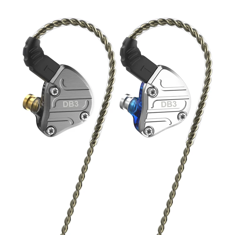 Наушники вкладыши NICEHCK DB3 1BA + 2DD гибридные спортивные Hi Fi наушники для бега IEM DJ Stage