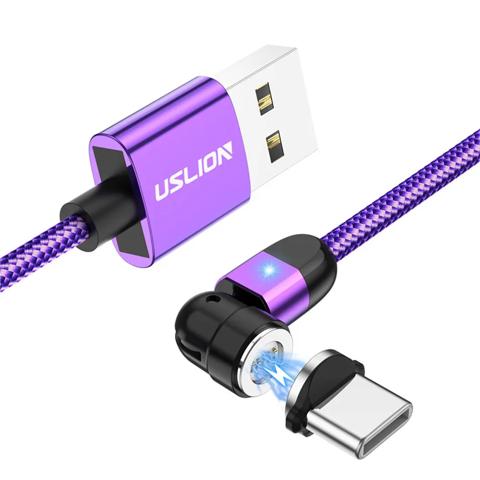 

USLION 540 Magnetic Micro USB Cable For iPhone 12 Fast Charging Data Wire Cord Charger For Xiaomi mi 11 USB Type C Phone Cable