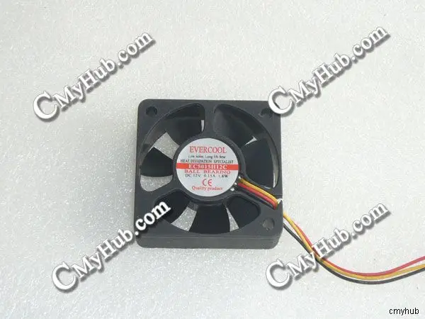 

For EVERCOOL EC5015H12C DC12V 0.15A 1.8W 5015 5CM 50mm 50x50x15mm 50*50*15mm 3pin Cooling Fan