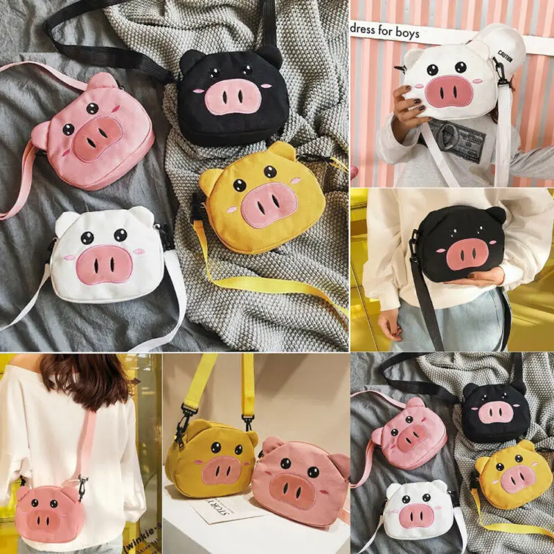 Pudcoco Women Baby Girls Shoulder Bag Small Handbag Tote Satchel Ladies Pig Messenger Cross Body Plush Purses | Игрушки и хобби