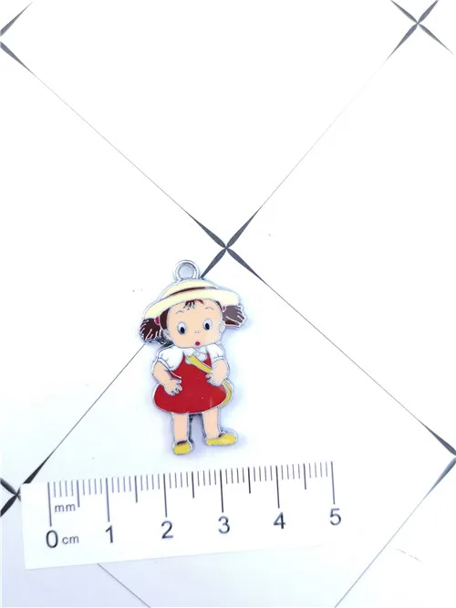 10 шт. японское аниме Мой сосед Тоторо цепочка для ключей эмалированные бусины