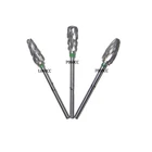 Стоматологические карбидные боры из вольфрама, высокоскоростной фрезерный резак, обрезка, полировка, основание из смолы, металлическая поперечная резка, грубый вал 2,35 мм