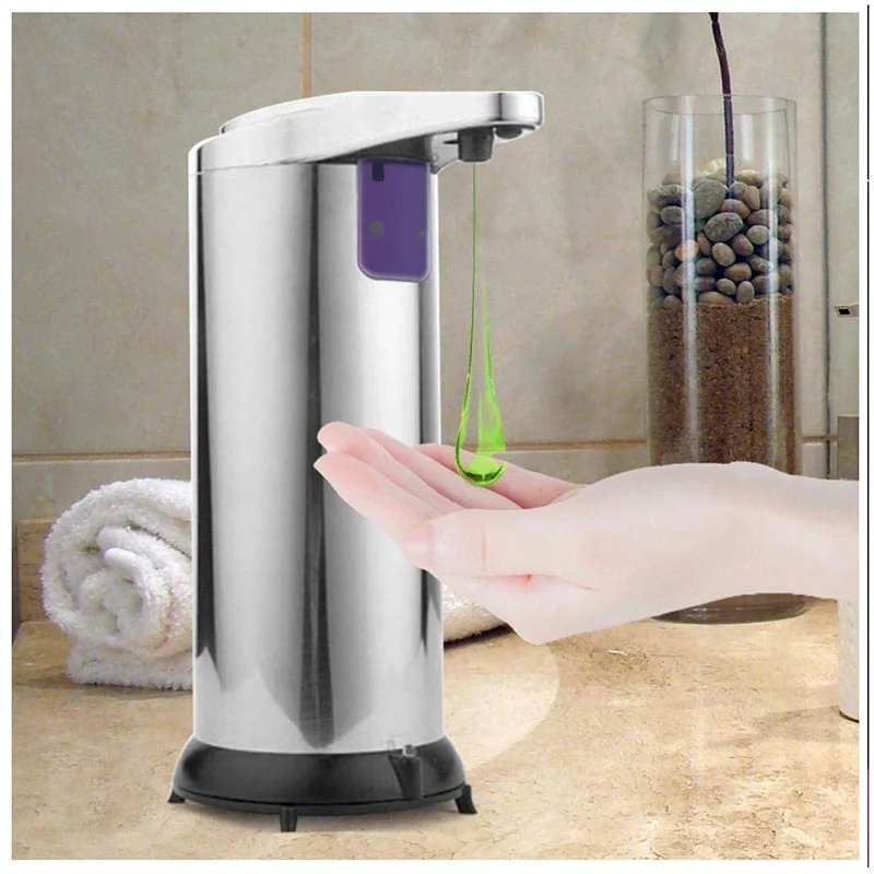 

Home Kitchen Stainless Steel Soap Dispenser Bathroom Hand Washing Automatic Soap Dispenser Infrared Soap Dispensers