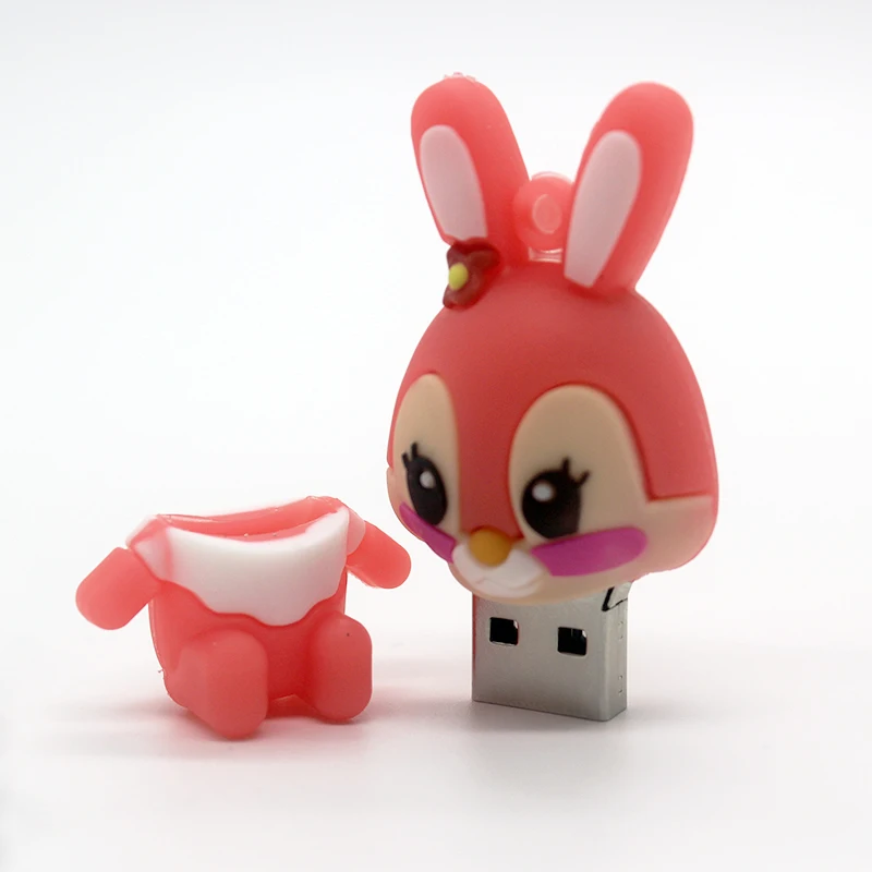 128 Гб мультфильм кролик USB флэш накопители 1 ТБ 512 ГБ 256 флеш накопитель 3 стиля|USB