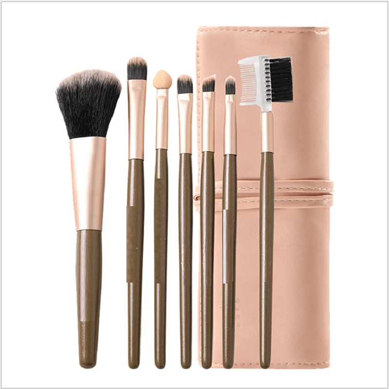 

Beginner Makeup Brush Set Makeup Brush Portable PU Storage Bag Beauty Tools 7 Piece Set