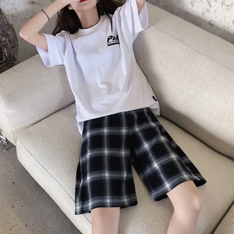 Женские шорты BONNTEE клетка полиэстер