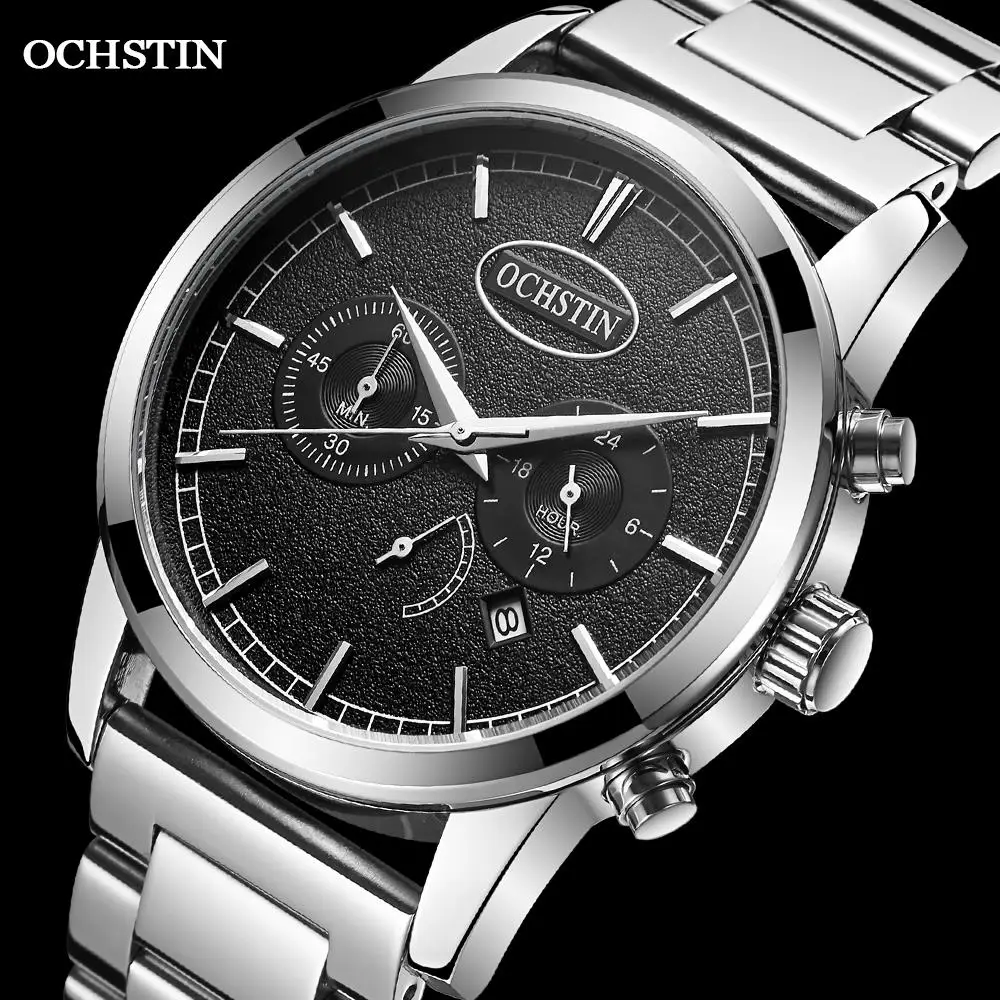 

OCHSTIN 2021 Топ Роскошные брендовые модные деловые кварцевые мужские часы, часы для мужчин многофункциональный сплав календарь Водонепроницае...