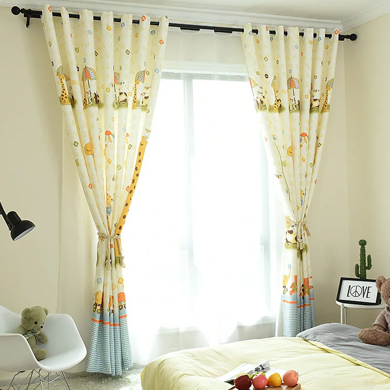 Занавески с мультяшным изображением жирафа для гостиной столовой спальни. | Дом и