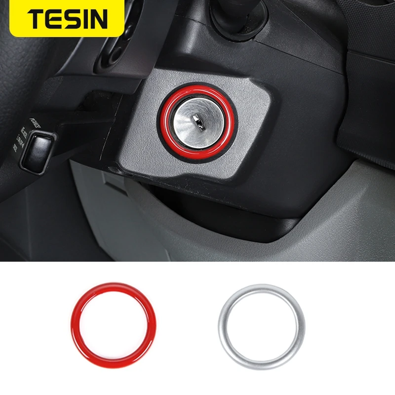 

TESIN Car Engine Start Stop Ignition key Jack Decor Ring Stickers For Dodge Nitro For Jeep Liberty 2007-2012 Car Accessories