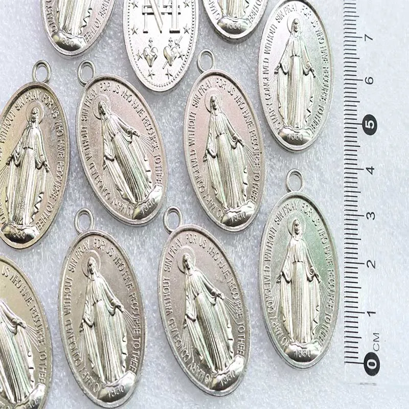 Медальон Дева Мария мини медальон Синяя Католика винтажное ожерелье аксессуары