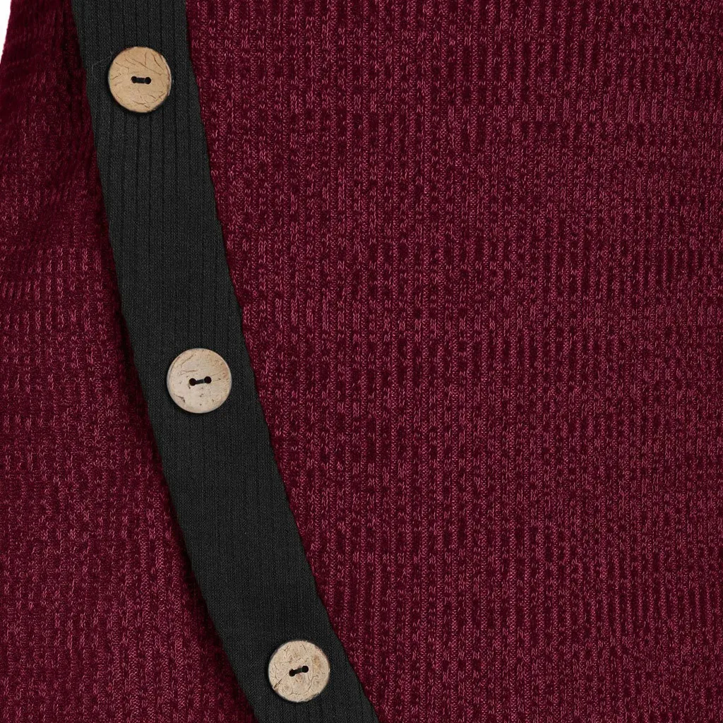 Womail размера плюс женская футболка модный длинный рукав контрастный цвет пуловер