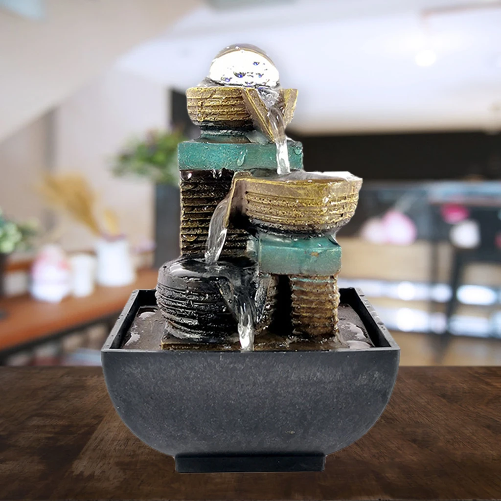 Настольный фонтан фэн-шуй для отдыха с подсветкой домашний декор спальни | Дом и