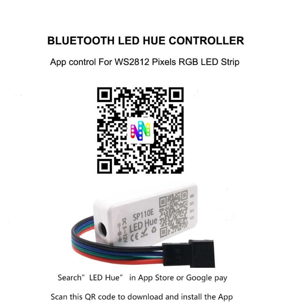 Bluetooth Контроллер SP110E WS2811 WS2812B WS2812 диммер SK6812 RGB RGBW APA102 WS2801 Пиксельная Светодиодная