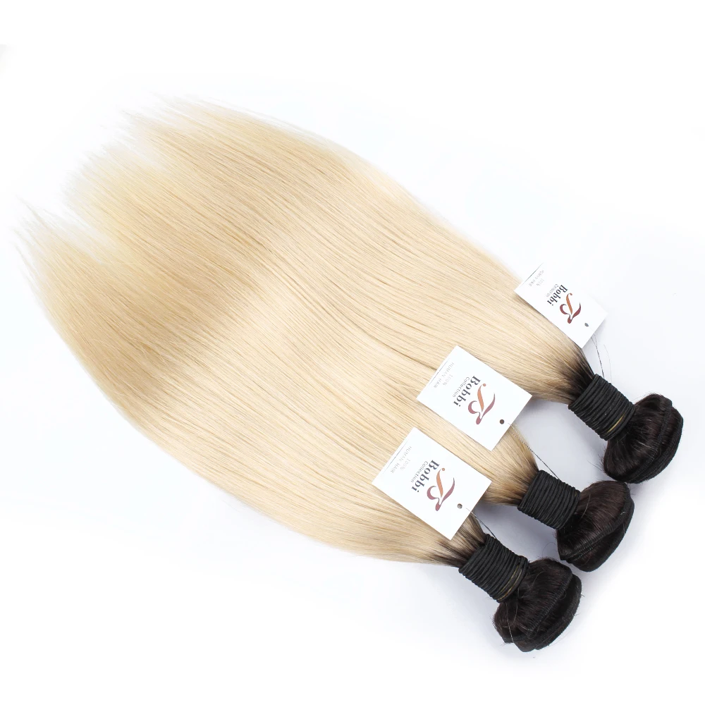 Пучки волос BOBBI COLLECTION T 1B 613 темно корень платина блонд с закрытыми волосами прямые