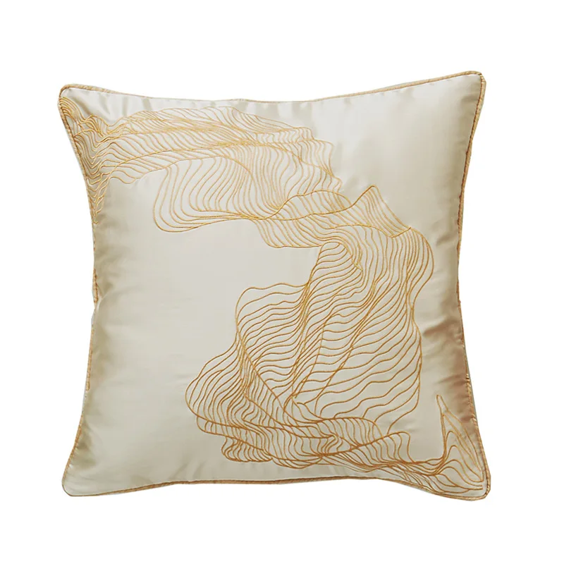 Новая вышивка в китайском стиле чехол для подушки с геометрическим рисунком шелк